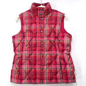 Lands' End Women's Puffer Plaid Vest